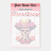 Schattigee Sugar Skull Gewicht en Hoogte Tracker Post-it® Notes (Voorkant)