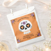 Schattigee Sugar Skull Halloween Party Bedankzakje (Geknipt)