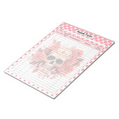 Schattigee Sugar Skull Hoofdpijn Tracker Notitieblok (Schuin)