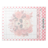 Schattigee Sugar Skull Hoofdpijn Tracker Notitieblok (Voorkant)