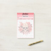 Schattigee Sugar Skull Hoofdpijn Tracker Post-it® Notes (Op bureau)