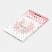 Schattigee Sugar Skull Hoofdpijn Tracker Post-it® Notes (Schuin)