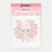 Schattigee Sugar Skull Hoofdpijn Tracker Post-it® Notes (Voorkant)