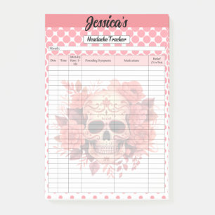 Schattigee Sugar Skull Hoofdpijn Tracker Post-it® Notes