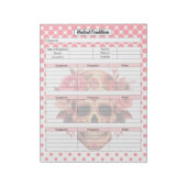 Schattigee Sugar Skull medische conditie notities Notitieblok (Linkerzijde)