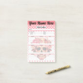 Schattigee Sugar Skull medische conditie notities Post-it® Notes (Op bureau)