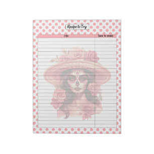 Schattigee Sugar Skull Recept Pagina Notitieblok