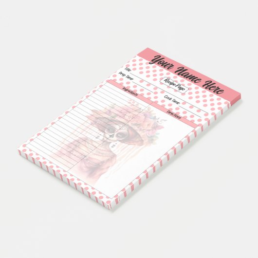 Schattigee Sugar Skull Recept Pagina Post-it® Notes (Schuin)