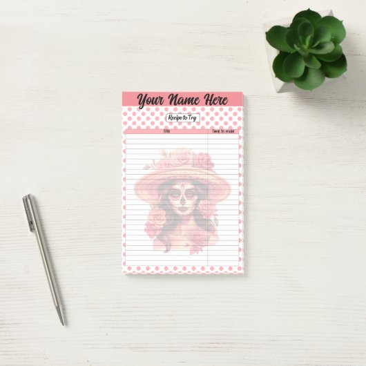 Schattigee Sugar Skull Recept Pagina Post-it® Notes (Kantoor)
