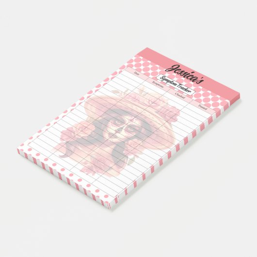 Schattigee Sugar Skull Symptom Tracker Post-it® Notes (Schuin)