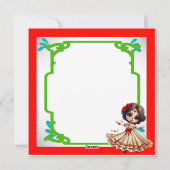 Schattigee Sugar Skull Verjaardag Feestdagenkaart (Achterkant)