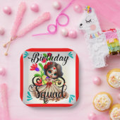 Schattigee Sugar Skull Verjaardag Papieren Bordje (Feest)