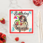 Schattigee Sugar Skull Verjaardag Servet (Insitu)