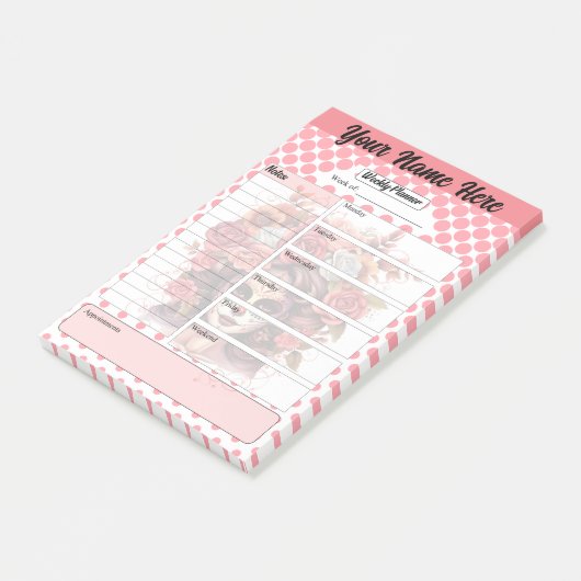 Schattigee Sugar Skull Weekplanner Post-it® Notes (Schuin)