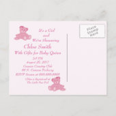 Schattigee "Sugar Spice" Baby shower Uitnodiging/B Uitnodiging Briefkaart (Achterkant)