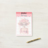 Schattigee suiker schedel bloeddruk log post-it® notes (Op bureau)