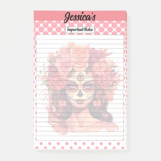 Schattigee suikerschedel Belangrijke opmerkingen Post-it® Notes (Voorkant)