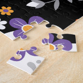 Schattigee suikerschedels met de hand getrokken legpuzzel (Zijkant)