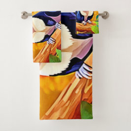 Schattigee suikerzweefvliegtuigen bad handdoek