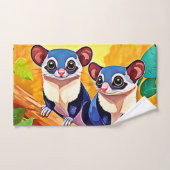 Schattigee suikerzweefvliegtuigen bad handdoek (Handdoek)