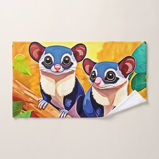 Schattigee suikerzweefvliegtuigen bad handdoek (Handdoek)