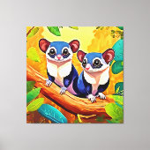 Schattigee suikerzweefvliegtuigen canvas afdruk (Voorkant)