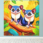 Schattigee suikerzweefvliegtuigen canvas afdruk (Insitu (Houten vloer))