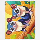 Schattigee suikerzweefvliegtuigen fleece deken (Voorkant)