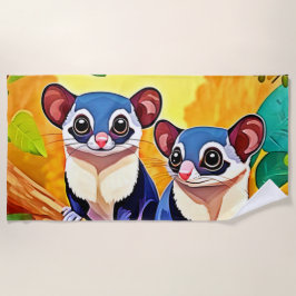 Schattigee suikerzweefvliegtuigen strandlaken