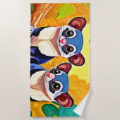 Schattigee suikerzweefvliegtuigen strandlaken (Voorkant)