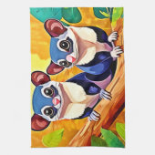 Schattigee suikerzweefvliegtuigen theedoek (Verticaal)