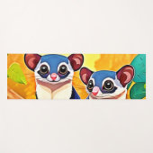 Schattigee suikerzweefvliegtuigen yogamat (Voorkant (horizontaal))