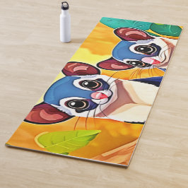 Schattigee suikerzweefvliegtuigen yogamat