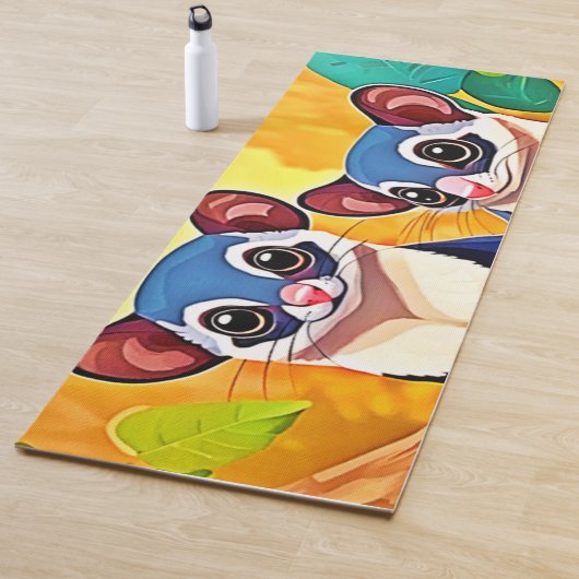 Schattigee suikerzweefvliegtuigen yogamat (In situ)