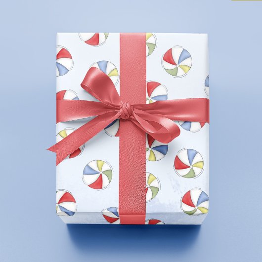 Schattigee Summer Beach Ball Fun Pattern Cadeaupapier