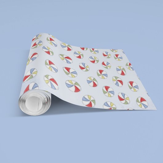 Schattigee Summer Beach Ball Fun Pattern Cadeaupapier