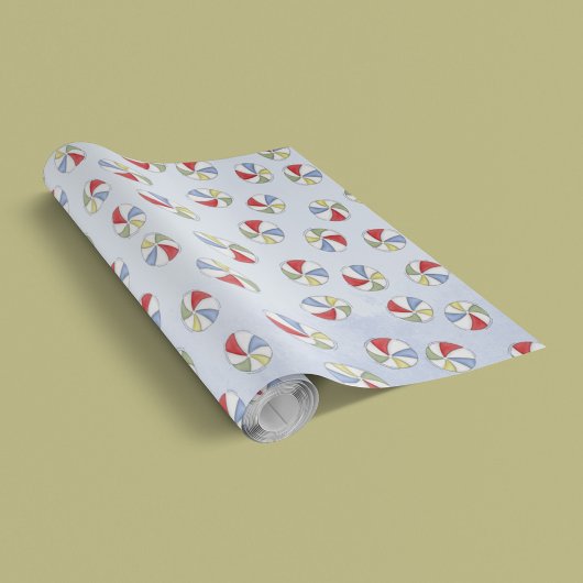 Schattigee Summer Beach Ball Fun Pattern Cadeaupapier