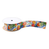 Schattigee  Summer Fruit Apricot Peach Waterverf Satijnen Lint (Spoel)