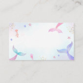 Schattigee Summer Mermaid Tail Luier Raffle Baby s Informatiekaartje (Achterkant)