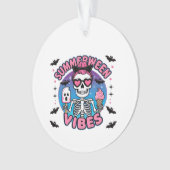 Schattigee Summerween Vibes Skeleton IceCream Summ Ornament (voorkant)