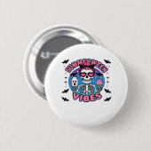 Schattigee Summerween Vibes Skeleton IceCream Summ Ronde Button 5,7 Cm (Voorkant /achterkant)