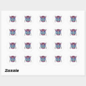 Schattigee Summerween Vibes Skeleton IceCream Summ Ronde Sticker (Vel)