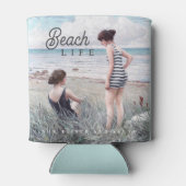 Schattigee Sun-Kissed en Salty Beach Life Blikjeskoeler (Achterkant)