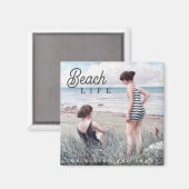 Schattigee Sun-Kissed en Salty Beach Life Magneet (Voorkant / Achterkant)