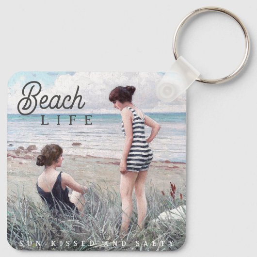 Schattigee Sun-Kissed en Salty Beach Life Sleutelhanger (Achterkant)