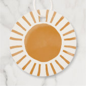Schattigee Sunshine Boho Baby shower Dank u Bedankjes Labels (Achterkant)