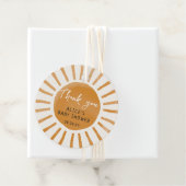 Schattigee Sunshine Boho Baby shower Dank u Bedankjes Labels (In situ)