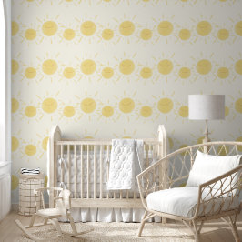Schattigee Sunshine Stripe Pastel Geel Behang