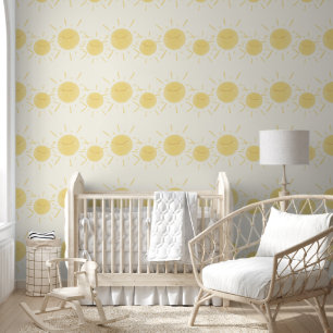 Schattigee Sunshine Stripe Pastel Geel Behang