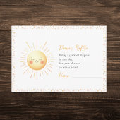 Schattigee Sunshine Theme Luier Raffle Baby shower Informatiekaartje